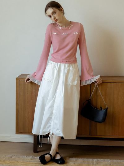 Cest Moidew Cest_Double Lace Pocket Spring Skirt