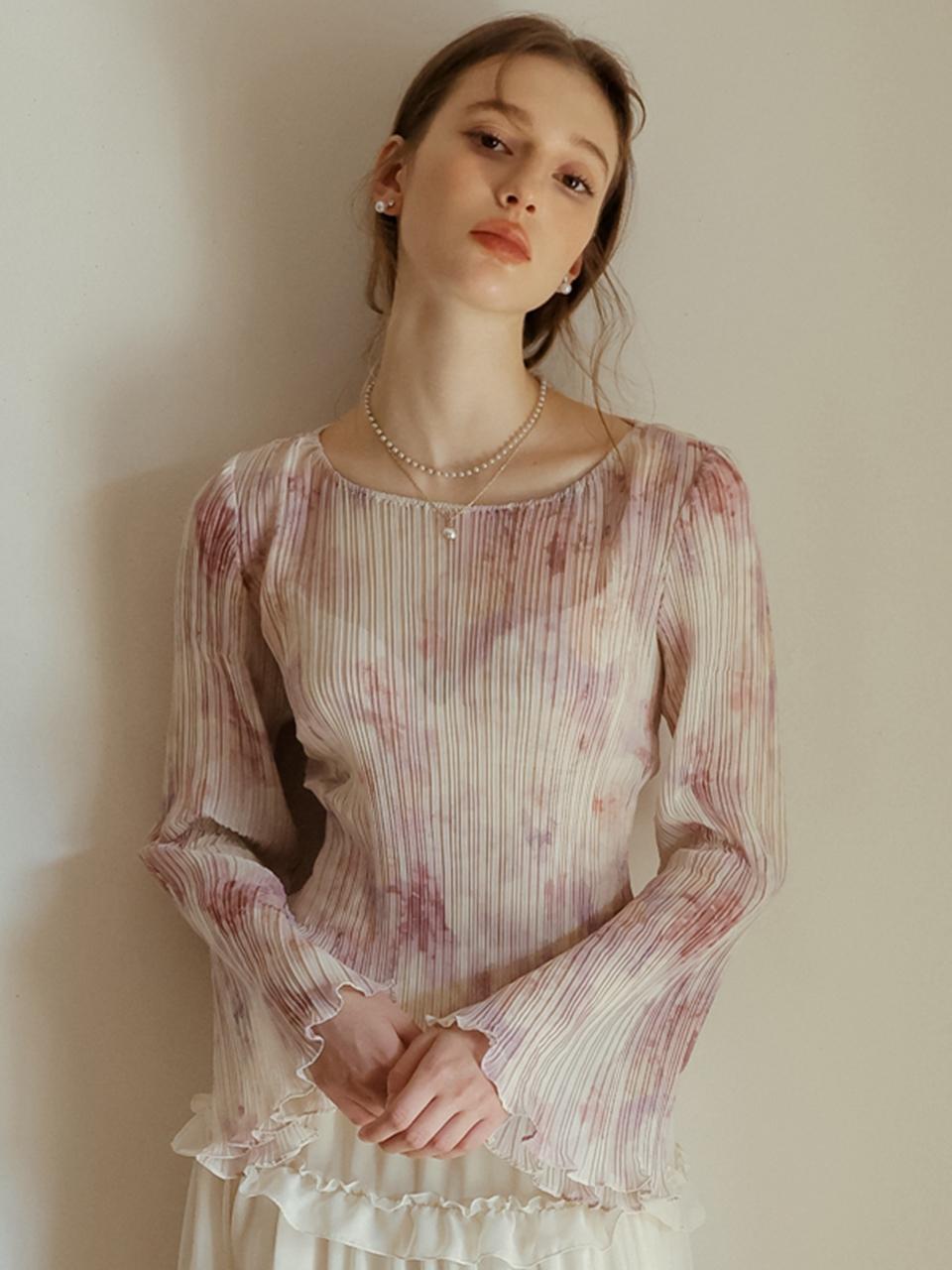 Cest Moidew Cest_Dyed Bell Sleeves Slim Top