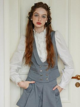Cest Moidew Pocket Suit Set Vest_Gray