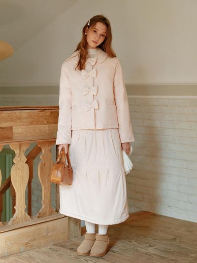 Cest Moidew Soft Structured Ribbon Jacket [Baby Pink]