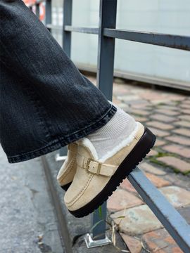 CESTI Square Buckle Fur Mules - 3Colors