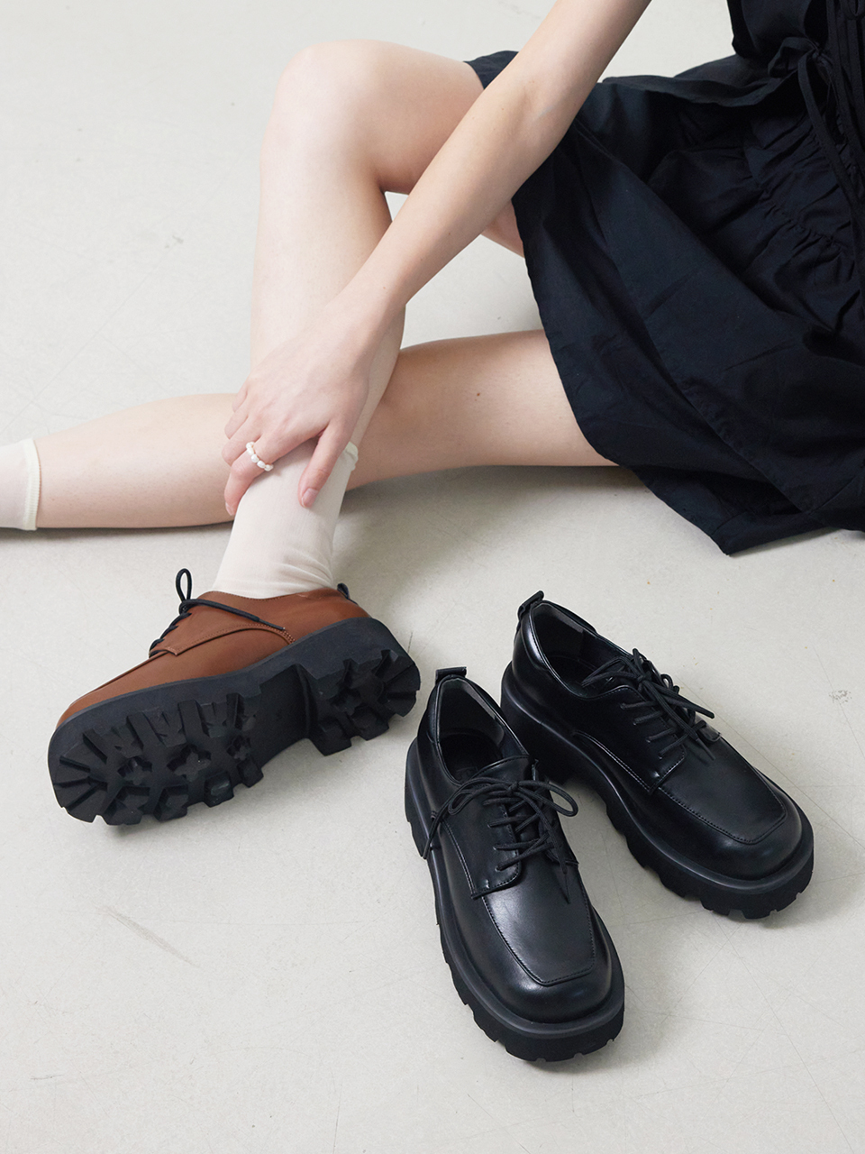 CESTI Square Derby High Platform Loafer_2 Colors