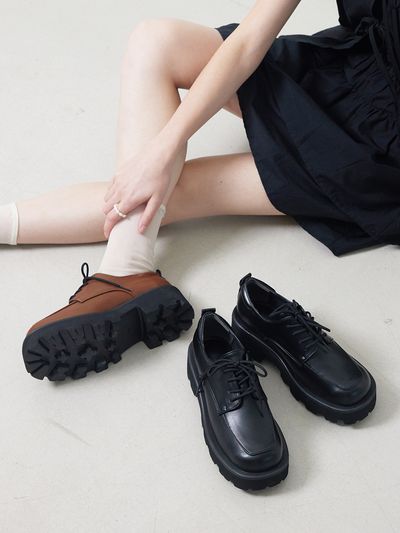 CESTI Square Derby High Platform Loafer_2 Colors