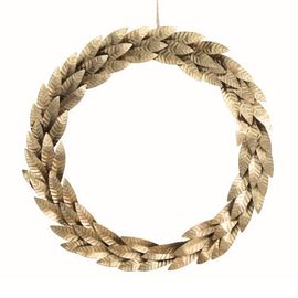 CG Hunter CG Hunter 16" Mixed Metal Wreath with Leaves