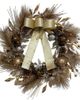 CG Hunter CG Hunter 26" Gold Bow Pinecone & Ornament Pre-Lit Wreath  - 1