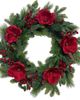 CG Hunter CG Hunter 26" Pre-Lit Red Magnolia Pinecone & Berry Wreath - 1