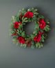 CG Hunter CG Hunter 26" Pre-Lit Red Magnolia Pinecone & Berry Wreath - 3