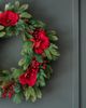 CG Hunter CG Hunter 26" Pre-Lit Red Magnolia Pinecone & Berry Wreath - 4