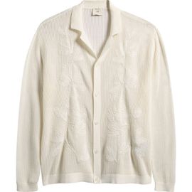 CHÉ CHÉ Feriando Long Sleeve Floral Cotton Knit Camp Shirt