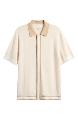 CHÉ CHÉ Jorge Short Sleeve Knit Button-Up Shirt