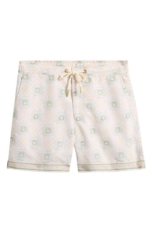 CHÉ CHÉ Oceano Telha Tile Print Swim Trunks
