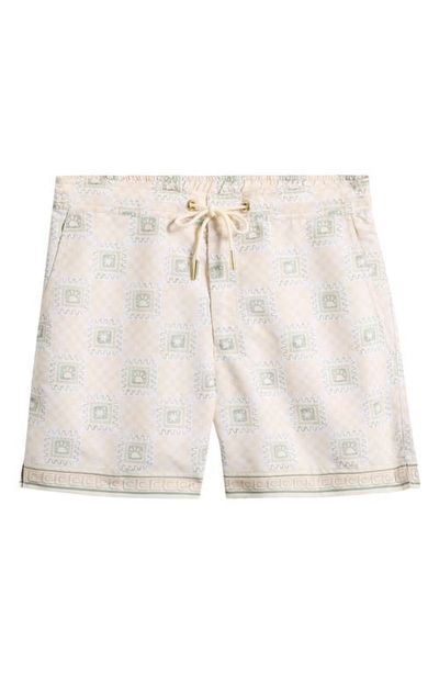 CHÉ CHÉ Oceano Telha Tile Print Swim Trunks