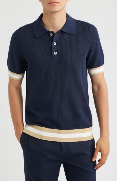 CHÉ CHÉ Quinn Open Knit Polo Sweater