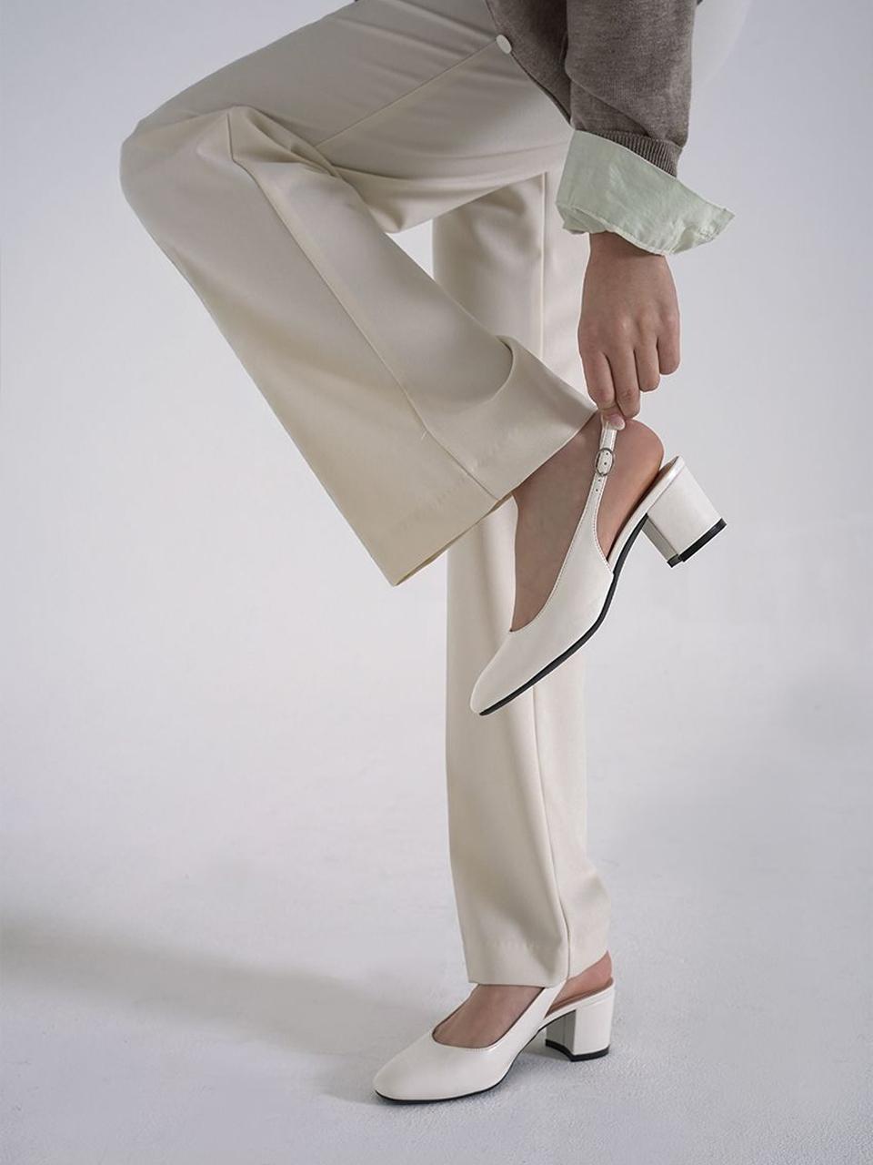 CHAAKAN Doki Middle Heel Slingback Pumps (2.5CM/5CM)