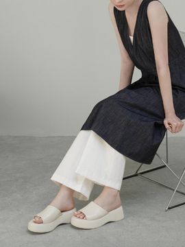 CHAAKAN Francesco Strap Wedge Mule Slides