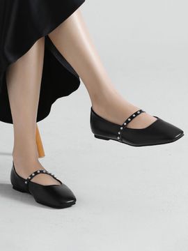 CHAAKAN Pearl Strap Removable Insole Mary Jane