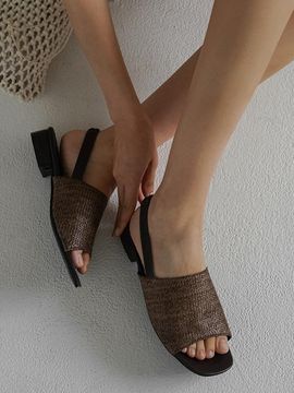 CHAAKAN Raa Rattan Banding Strap Sandals