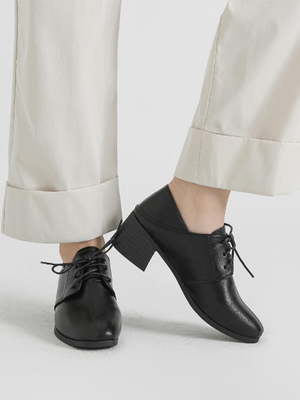 CHAAKAN Two-way Square Toe Block Heel Oxford Loafer (LHLTS3b158c2)