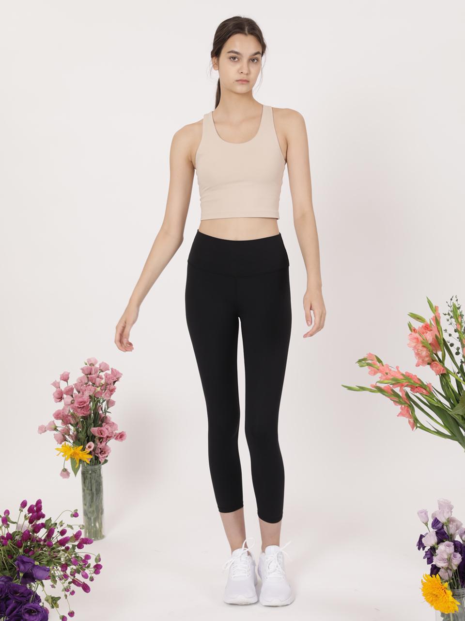 Chae Look Biodegradable High-Waist 4-Way Stretch Leggings [Black]