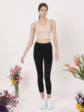 Chae Look Biodegradable High-Waist 4-Way Stretch Leggings [Black]