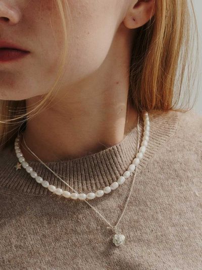 Chambriller Rose Toggle Siver Necklace