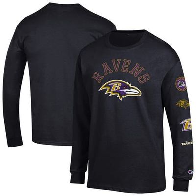 Champion Men's Champion  Black Baltimore Ravens Seal Long Sleeve T-Shirt 