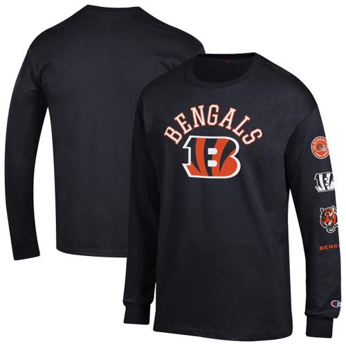 Champion Men's Champion  Black Cincinnati Bengals Seal Long Sleeve T-Shirt 