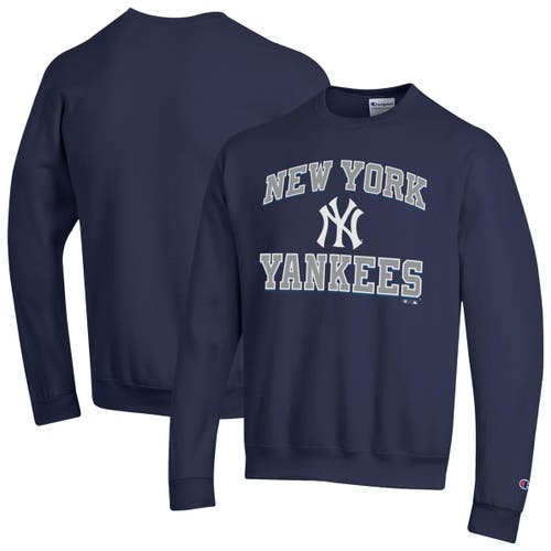 Champion Men's Champion  Navy New York Yankees Heart & Soul Powerblend Sweatshirt 