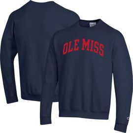 Champion Men's Champion  Navy Ole Miss Rebels Basic Arch Fleece Pullover Sweatshirt 
