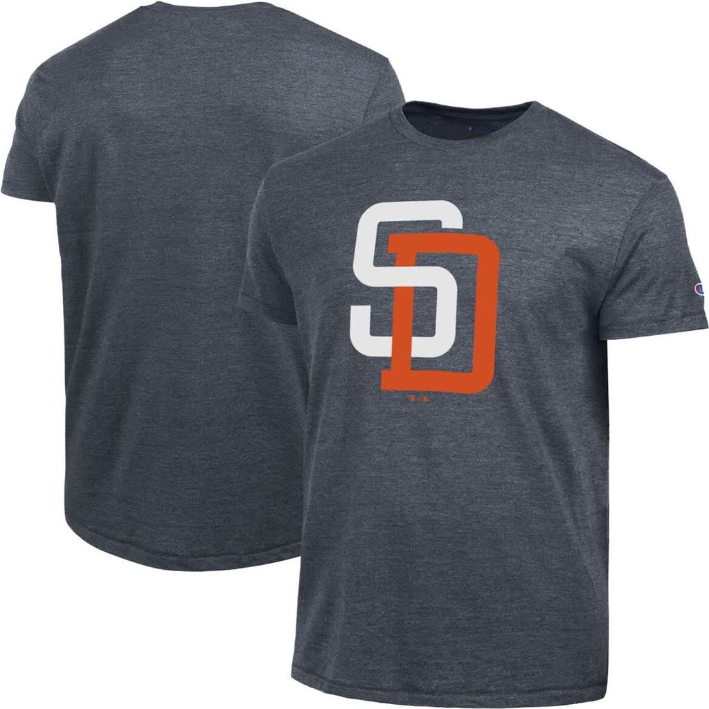 Champion Men's Champion  Navy San Diego Padres Cooperstown Logo Tri-Blend T-Shirt 