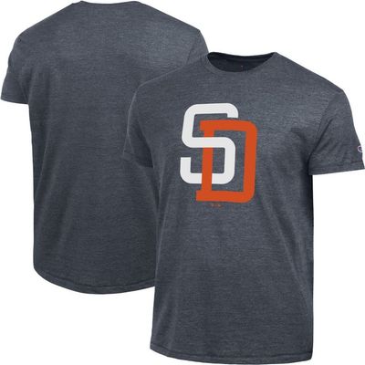 Champion Men's Champion  Navy San Diego Padres Cooperstown Logo Tri-Blend T-Shirt 