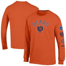 Champion Men's Champion  Orange Chicago Bears Seal Long Sleeve T-Shirt 