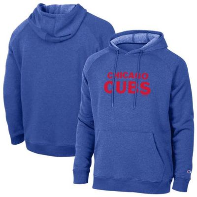 Champion Men's Champion  Royal Chicago Cubs Triumph Tri-Blend Raglan Hoodie 
