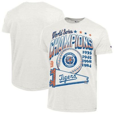 Champion Men's Champion  White Detroit Tigers Winning Tradition Cooperstown Tri-Blend T-Shirt 