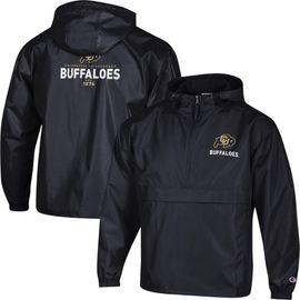 Champion Men's Champion Black Colorado Buffaloes Delay Packable Half-Zip Jacket 