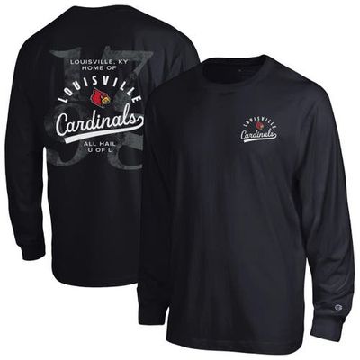 Champion Men's Champion Black Louisville Cardinals Laminated All-Star Long Sleeve T-Shirt 
