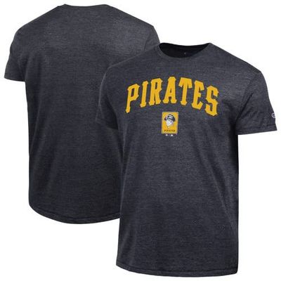 Champion Men's Champion Black Pittsburgh Pirates Cooperstown Wordmark Lockup Tri-Blend T-Shirt 