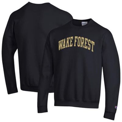 Champion Men's Champion Black Wake Forest Demon Deacons Basic Arch Fleece Pullover Sweatshirt 