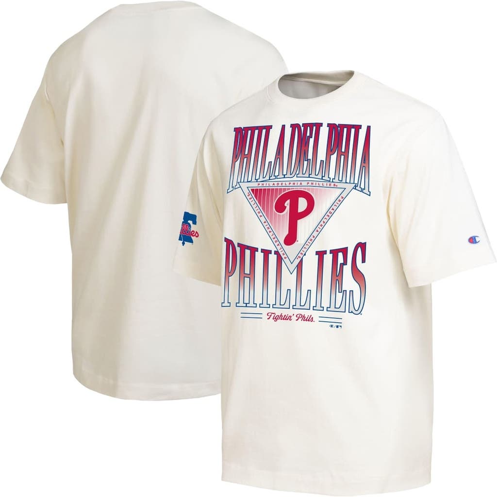 Champion Men's Champion Cream Philadelphia Phillies Traditions Two Locations T-Shirt 