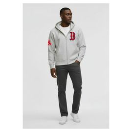 Champion Men's Champion Gray Boston Red Sox Reverse Weave Chenille Full-Zip Hoodie 