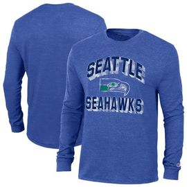 Champion Men's Champion Heather Royal Seattle Seahawks Ultimate Tri-Blend Long Sleeve T-Shirt 