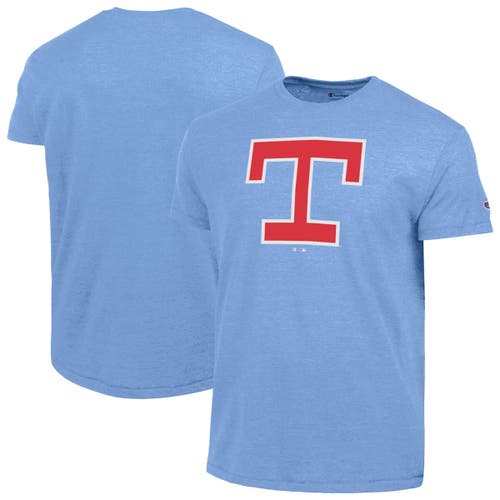 Champion Men's Champion Light Blue Texas Rangers Cooperstown Logo Tri-Blend T-Shirt 