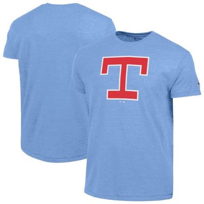 Champion Men's Champion Light Blue Texas Rangers Cooperstown Logo Tri-Blend T-Shirt 