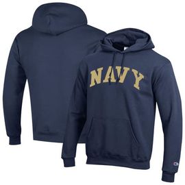 Champion Men's Champion Navy Navy Midshipmen Basic Arch Fleece Pullover Hoodie 