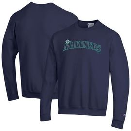 Champion Men's Champion Navy Seattle Mariners Powerblend Wordmark Sweatshirt 