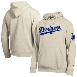 Champion Men's Champion Oatmeal Los Angeles Dodgers All Star Chenille Patch Hoodie 