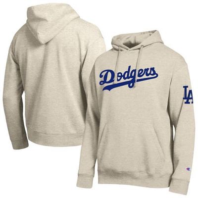 Champion Men's Champion Oatmeal Los Angeles Dodgers All Star Chenille Patch Hoodie 