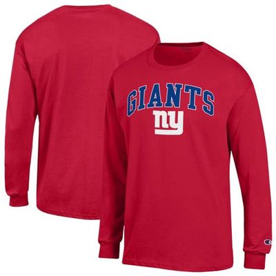 Champion Men's Champion Red New York Giants Arch Over Logo Long Sleeve T-Shirt 