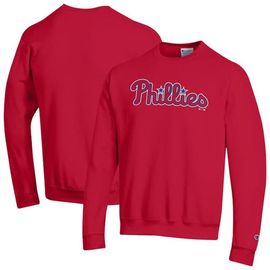 Champion Men's Champion Red Philadelphia Phillies Powerblend Wordmark Sweatshirt 