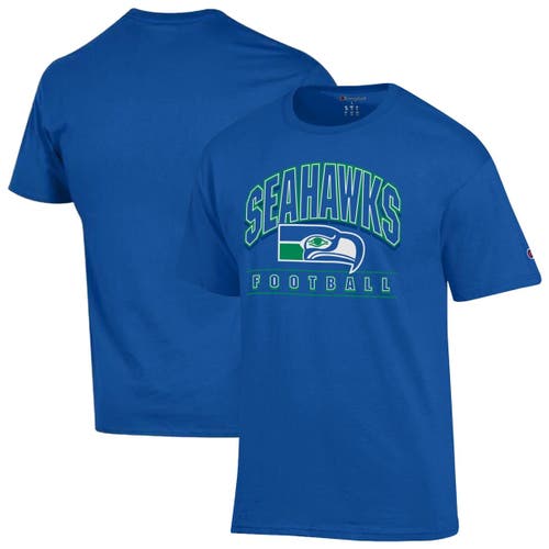 Champion Men's Champion Royal Seattle Seahawks Jersey T-Shirt 